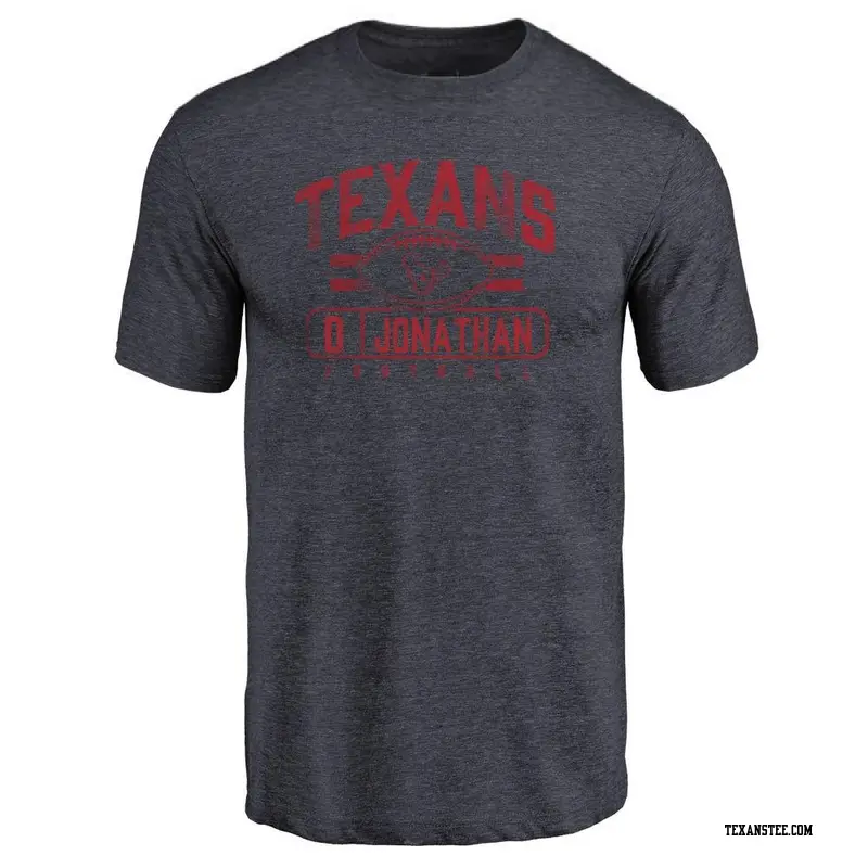 Men's Houston Texans ＃0 Kingsley Jonathan Navy Flanker T-Shirt