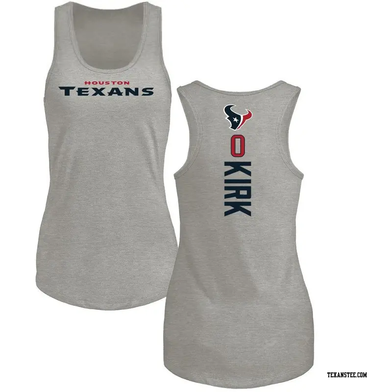 Women's Houston Texans ＃0 Christian Kirk Ash Backer Tank Top
