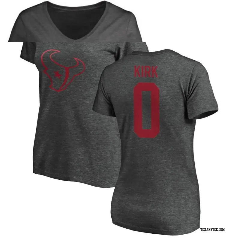 Women's Houston Texans ＃0 Christian Kirk Ash One Color T-Shirt