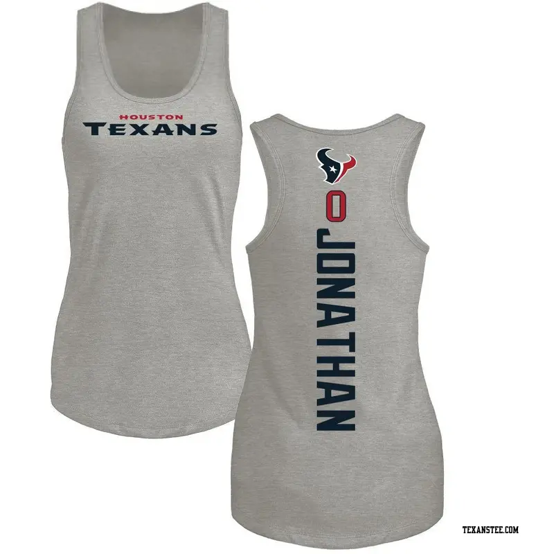 Women's Houston Texans ＃0 Kingsley Jonathan Ash Backer Tank Top